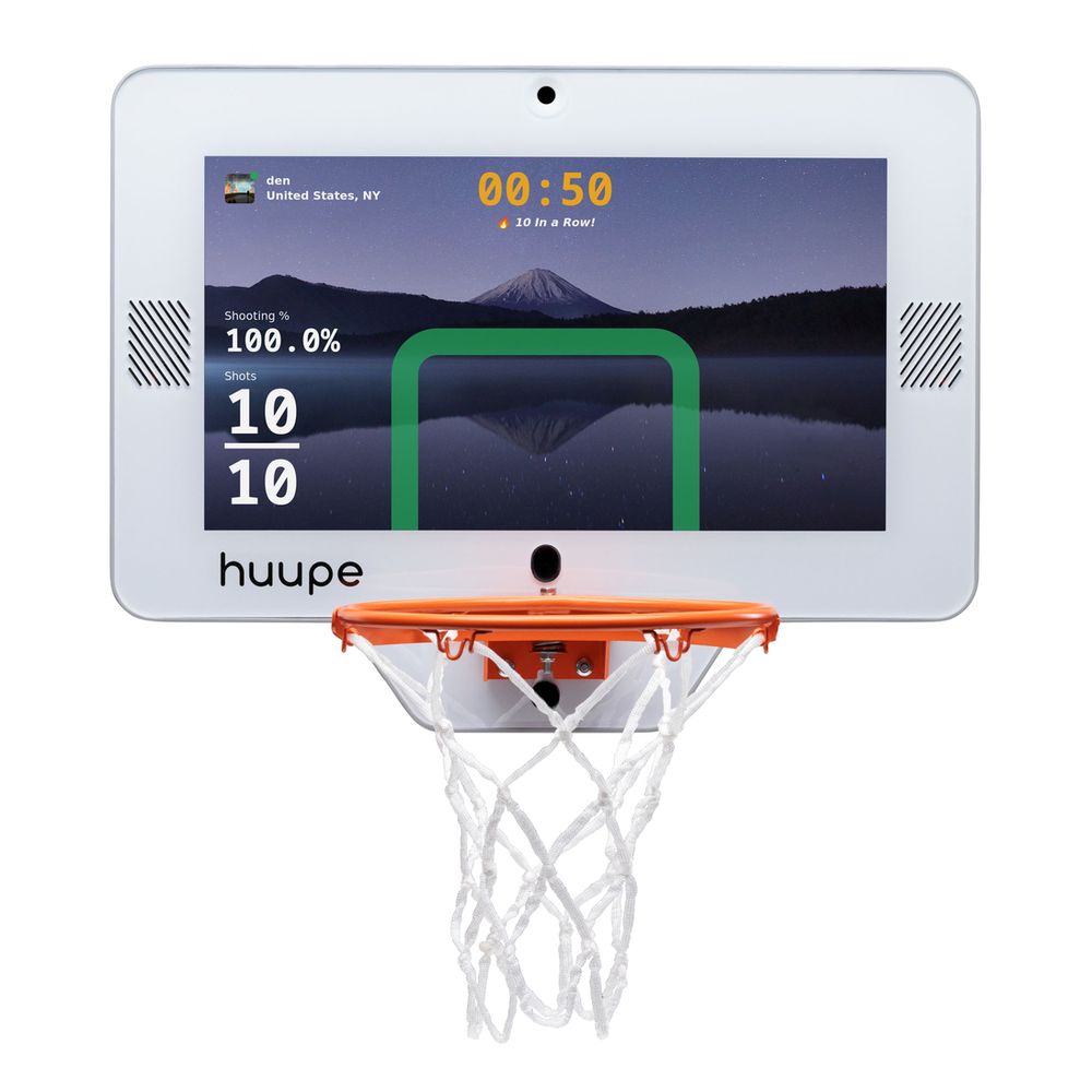 Huupe Mini Smart Basketball Hoop Game Console White