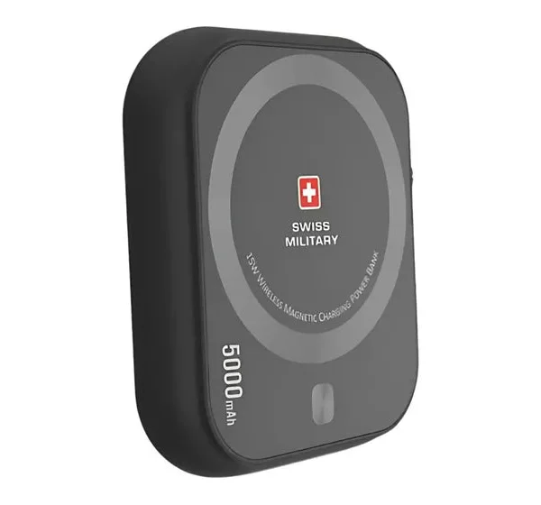 Swiss Military 3-in-1 Magnetic Wallet Power Bank 5000mAh Black