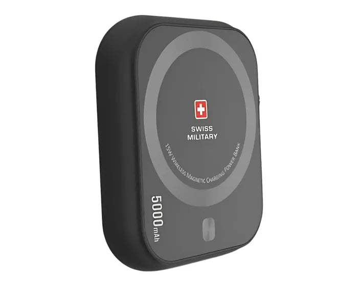 Swiss Military 3-in-1 Magnetic Wallet Power Bank 5000mAh Black