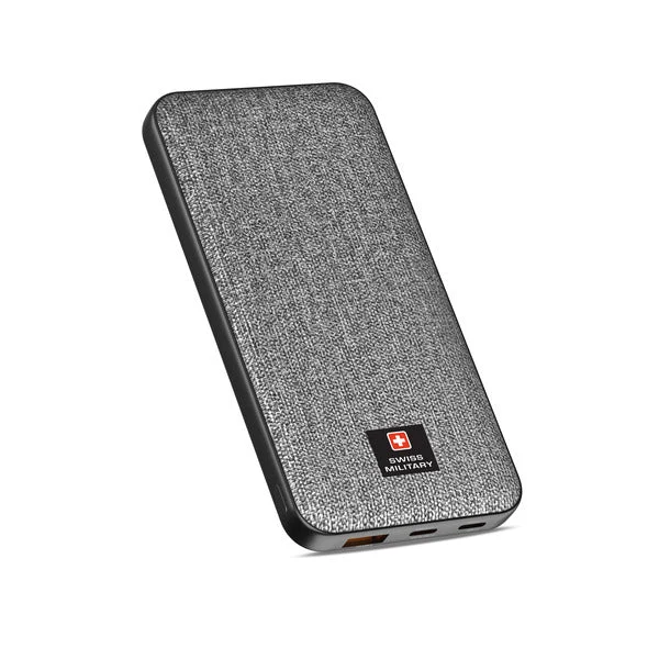 Swiss Military 10000mAh 20W Fast Charging Power Bank Gray