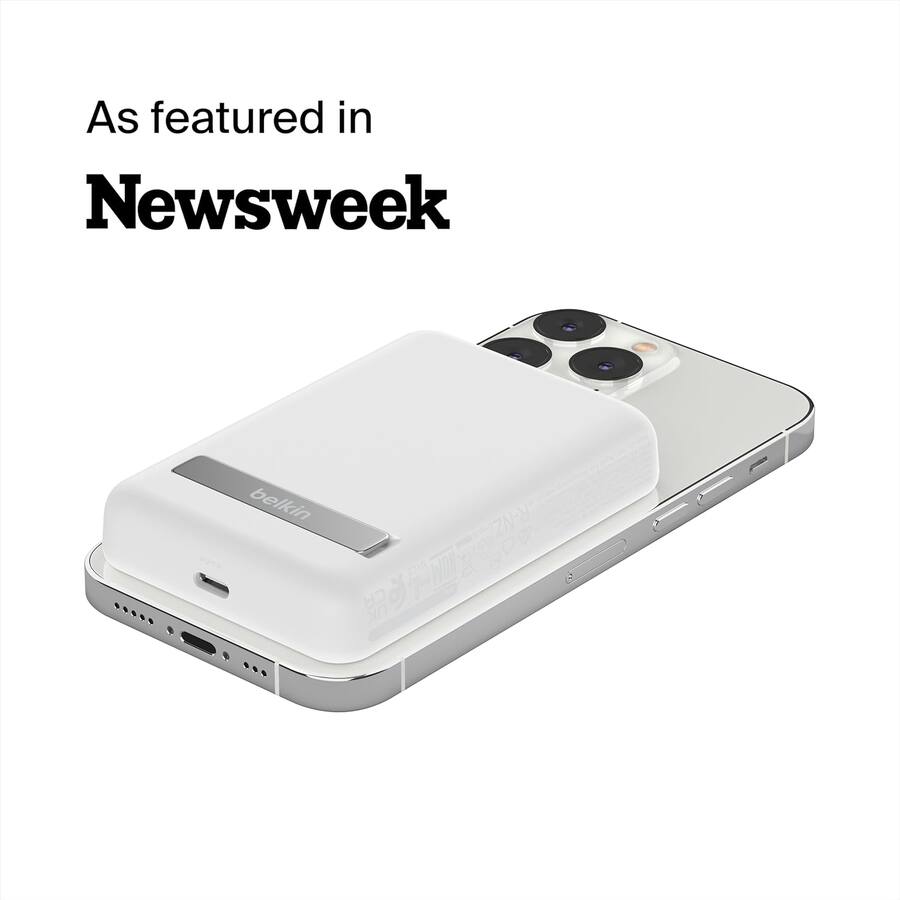 Belkin Magnetic Wireless Power Bank 5000mAh with Stand White