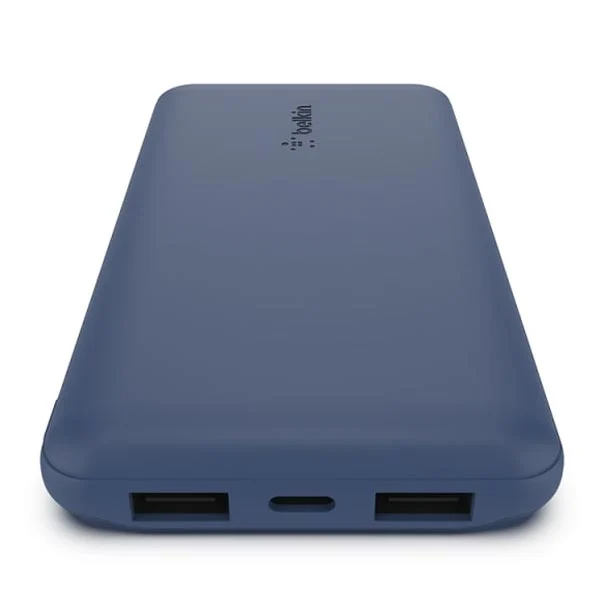Belkin 10000mAh 3-Port Portable Power Bank 15W Blue