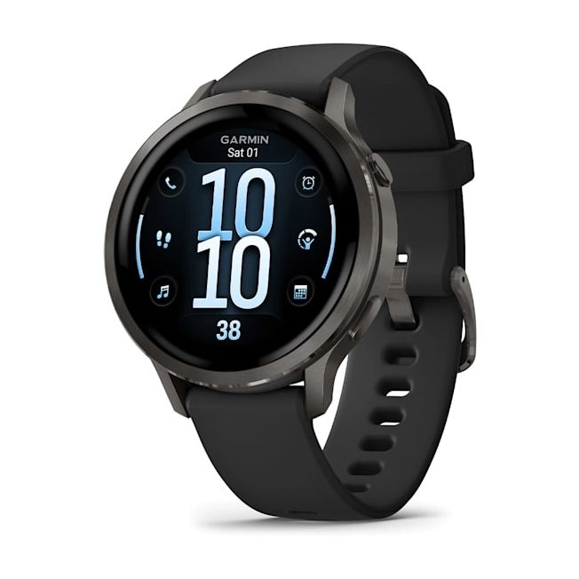 Garmin Venu 4 41mm GPS Smartwatch Slate Bezel Black Band