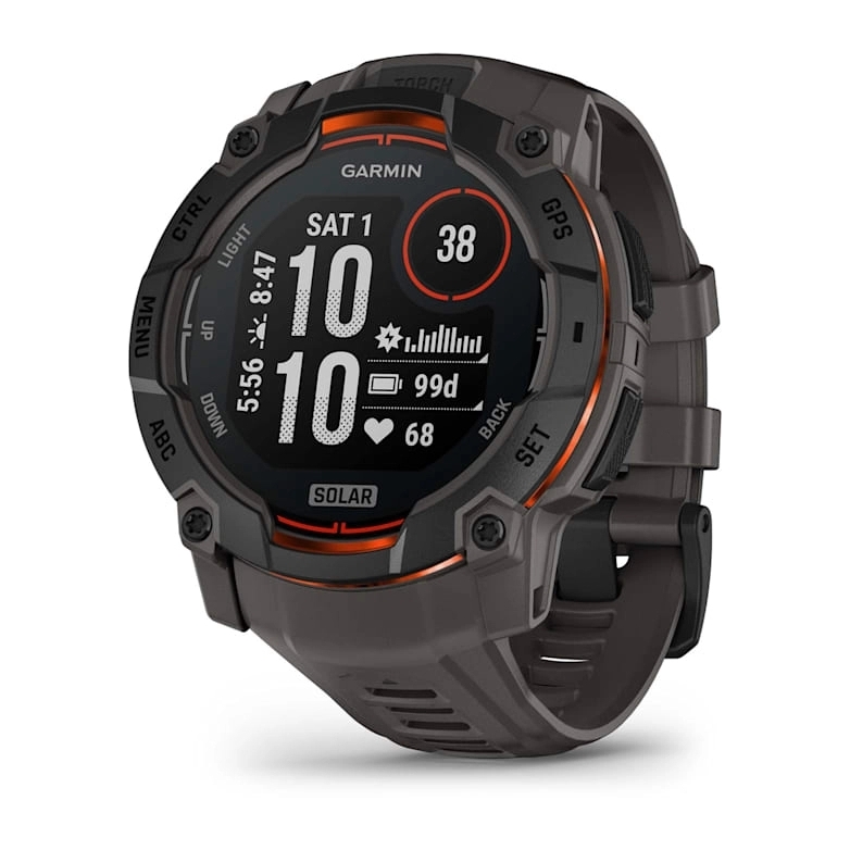 Garmin Instinct 3 50mm Solar GPS Smartwatch Black Charcoal