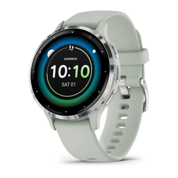 Garmin Venu 3S Fitness Smartwatch Silver Sage Gray