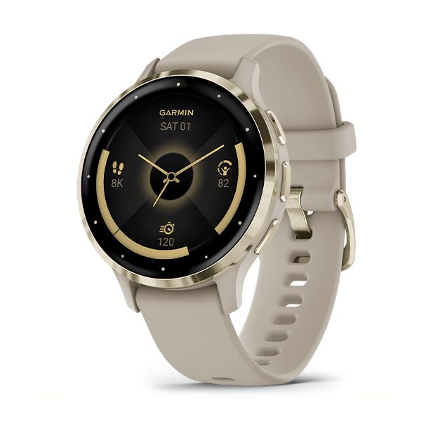 Garmin Venu 3S Fitness Smartwatch Soft Gold Gray 41mm