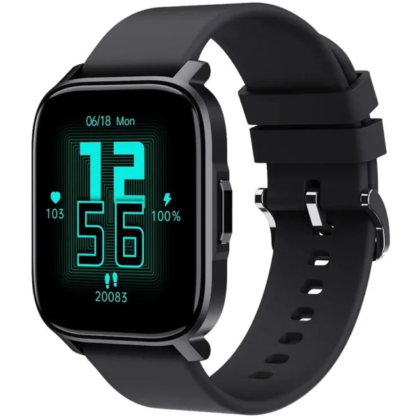 Aukey 1S Black Smartwatch with Fitness & Call Features