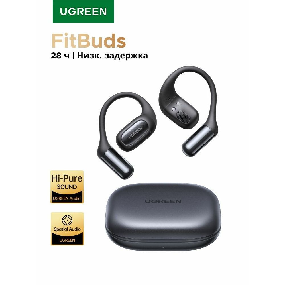 UGREEN Fitbuds Open-Ear True Wireless Sports Earbuds Black