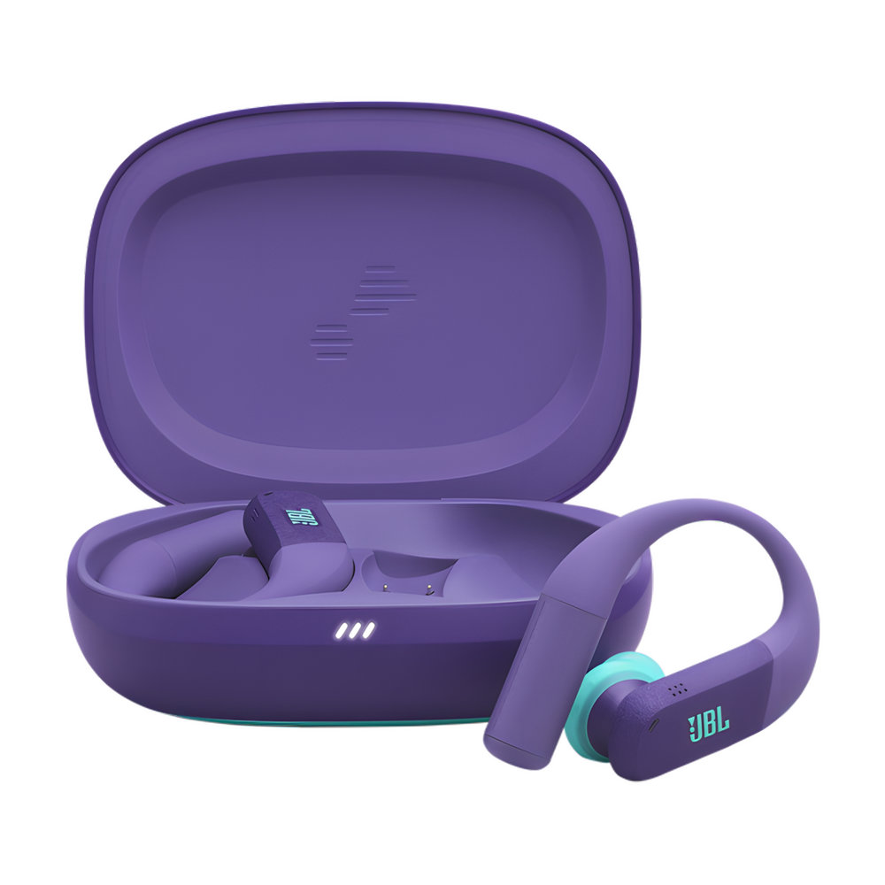 JBL Endurance Peak 4 Wireless Noise Cancelling Earbuds Purple