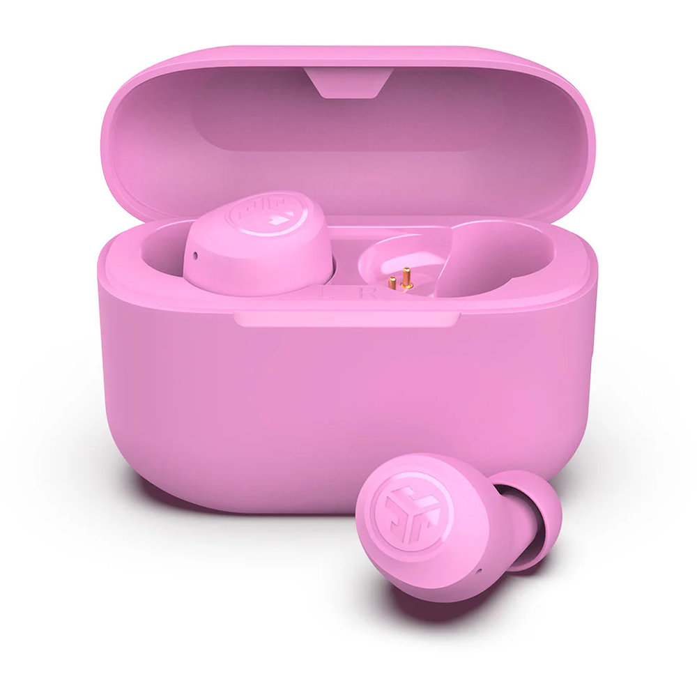 JLab Go Pop+ Wireless Earbuds in Pink with Touch Controls