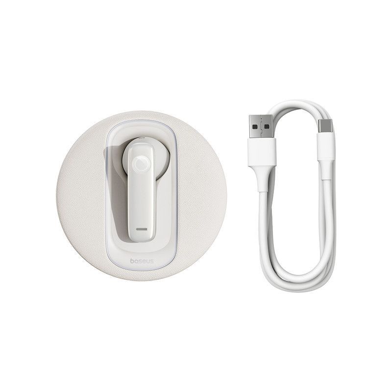 Baseus C-Mic CM10 Smart Wireless Earphone in Moon White