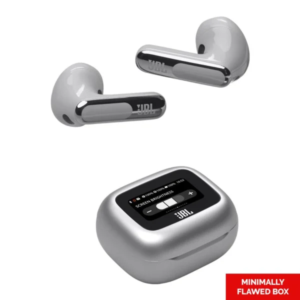 JBL Live Flex 3 True Wireless Noise Cancelling Earbuds Silver