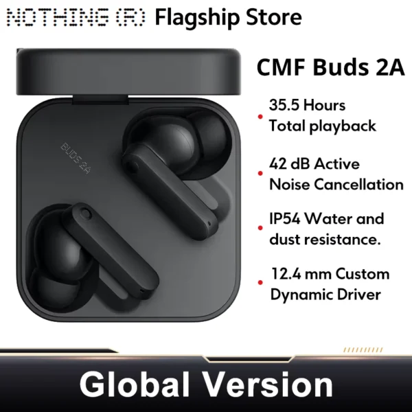 Nothing CMF Buds 2a Bluetooth Earbuds with ANC and 31H Playback