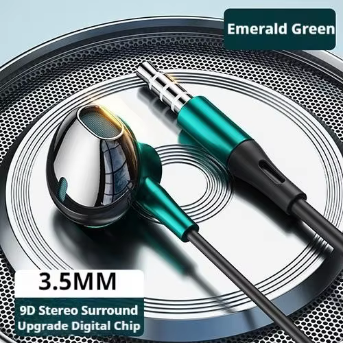 Type C & 3.5mm Wired HiFi Headphones with Mic