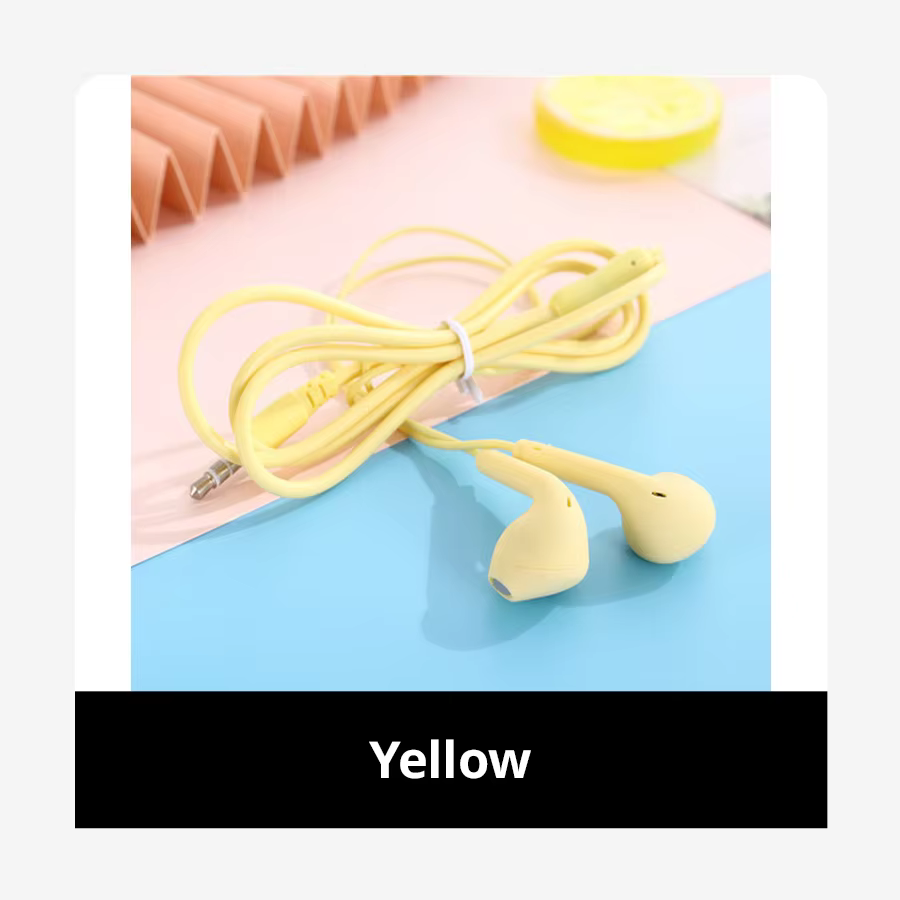 Macaron Universal 3.5mm Stereo Earphones with Mic