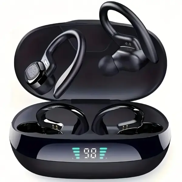 True Wireless Earbuds with Mic & Sports Ear Clips