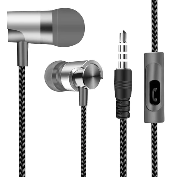 Wired In-Ear Headphones with Noise Cancellation & Mic