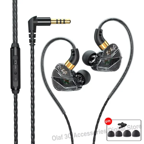 OLAF Wired In-Ear Headphones with 3.5mm & Type-C Plugs
