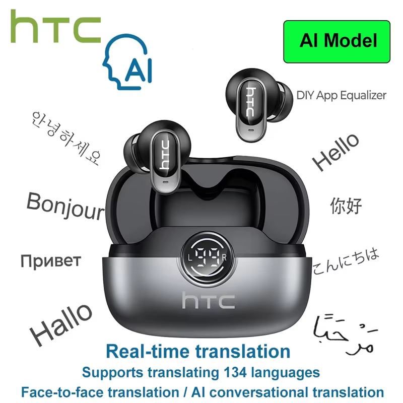 HTC NE79 Bluetooth Earbuds with Real-Time Translation AI
