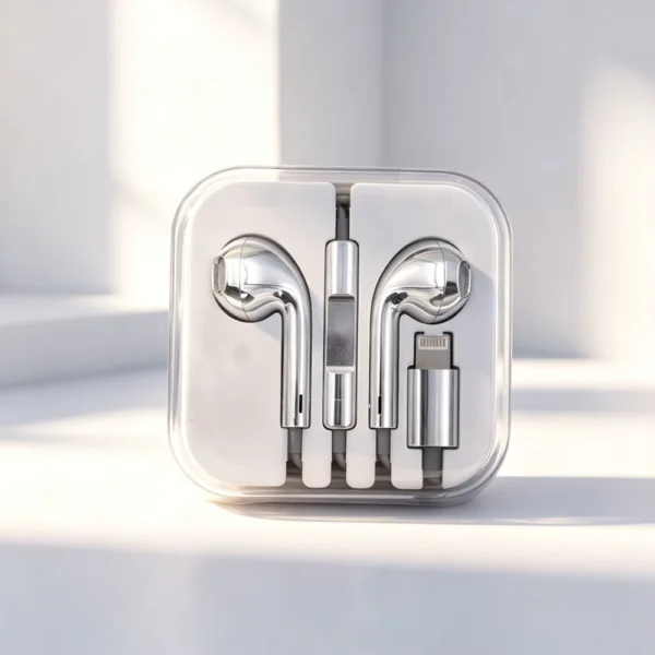 Fashion Silver Wired Type-C & Lightning In-Ear Earphones