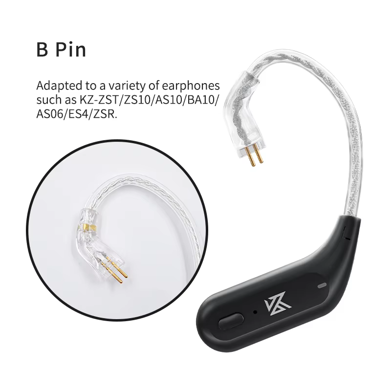 KZ AZ09 Bluetooth 5.4 Ear Hook Cable with Charging Case