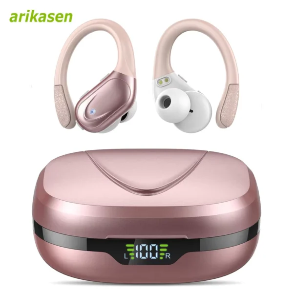 Wireless Bluetooth 5.3 Sport Earbuds with Noise Cancelling Mic