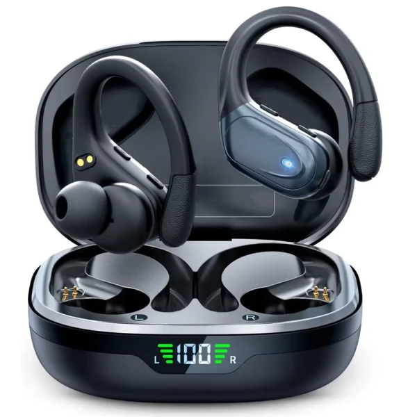 Bluetooth 5.3 True Wireless Earphones with Mic & Earhooks