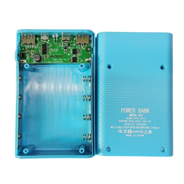 4x18650 DIY Power Bank Box 15000mAh Fast Charge Kit