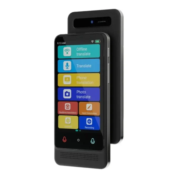 Powerology Smart Translator with 4.01-inch Display Black