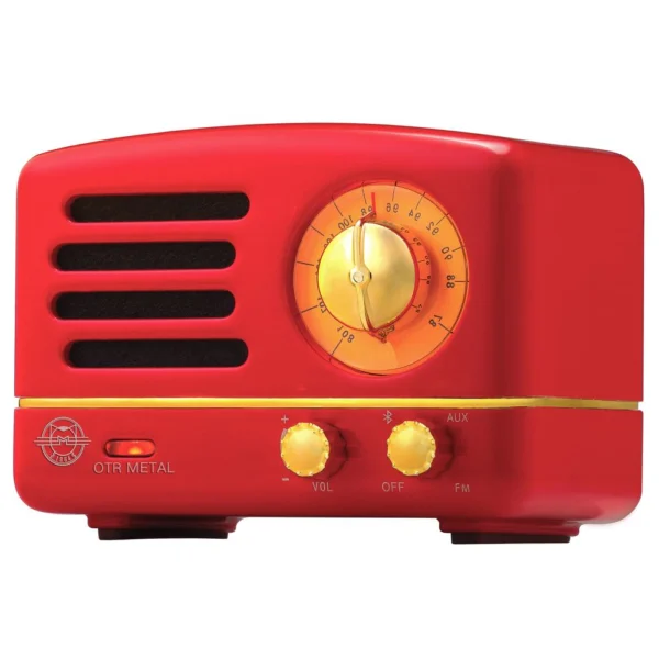 Muzen OTR Metal Wireless Portable Bluetooth FM Speaker Red