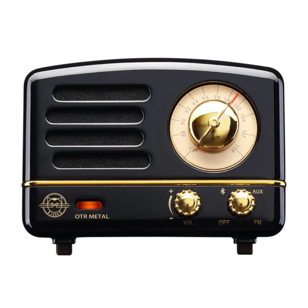 Muzen OTR Metal Portable Bluetooth FM Radio Speaker Black