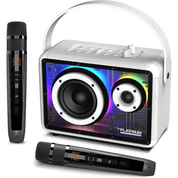 Platinum Karaoke Apollo Pro Portable Bluetooth Speaker with 2 Mics