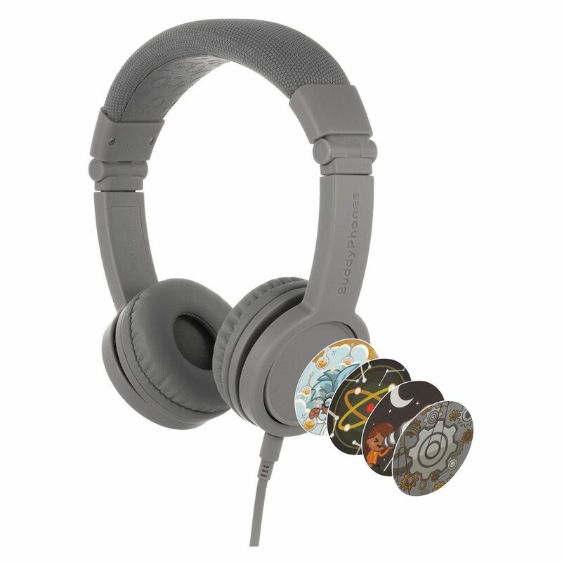 Buddyphones Explore Plus Foldable Kids Headphones Grey Matt