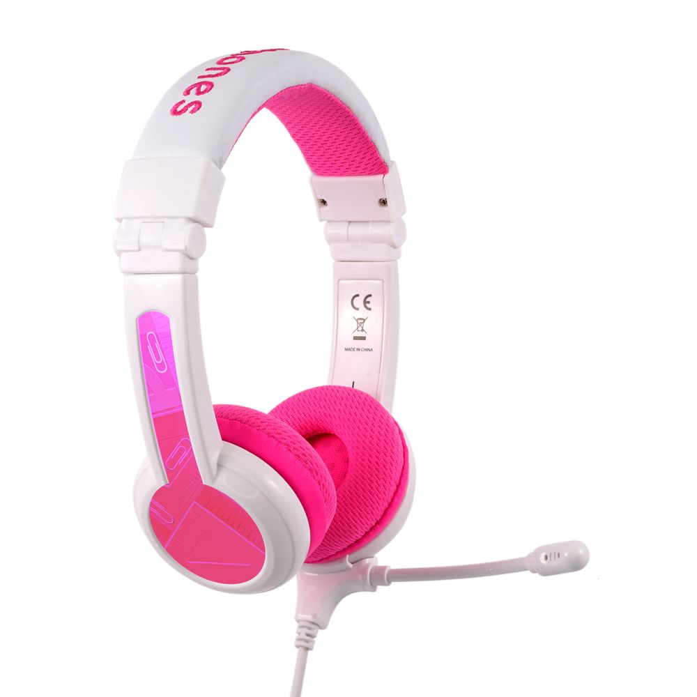 BuddyPhones School Plus Kids Headphones Pink with ANC
