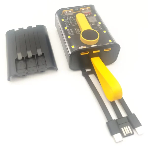 3x18650 DIY Power Bank Case QC 22.5W Night Light