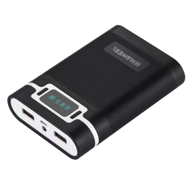 HAWEEL DIY 4x18650 Power Bank Shell with USB Display