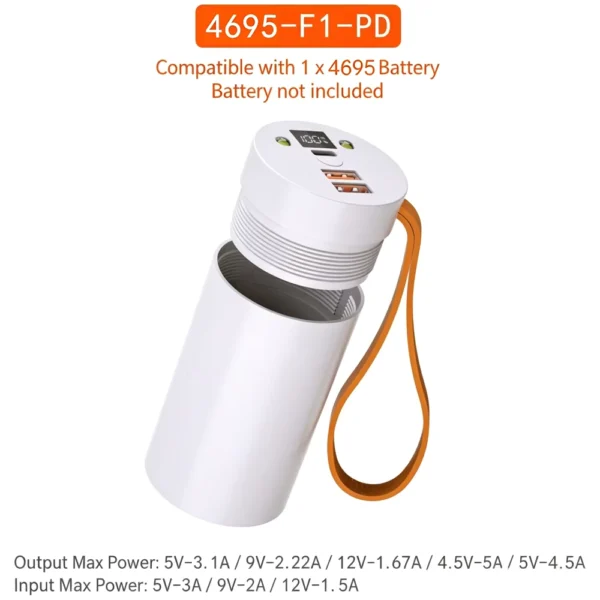 DIY Power Bank Case for 4680 & 4695 Batteries with Fast Charging