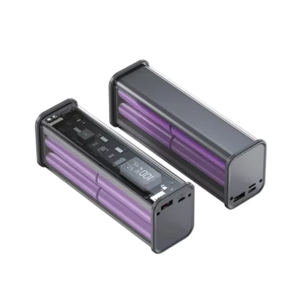 22.5W DIY Transparent Power Bank Case for 8x 18650 Batteries