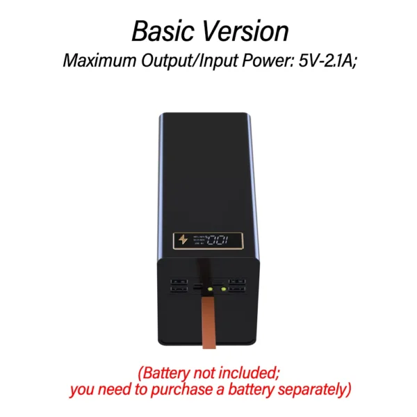 40 Cells 18650 DIY Power Bank Case Kit with Fast Charge