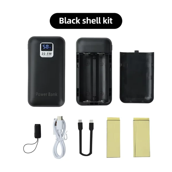 DIY 21700 Power Bank Case with 22.5W Fast Charging