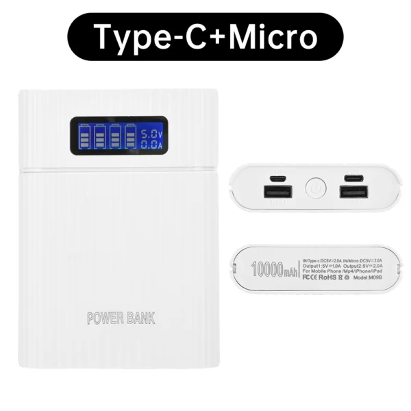 DIY Power Bank Case for 4x18650 Batteries with Dual USB