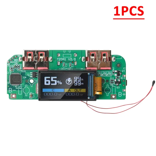 22.5W Fast Charging Power Bank Motherboard with TFT Display