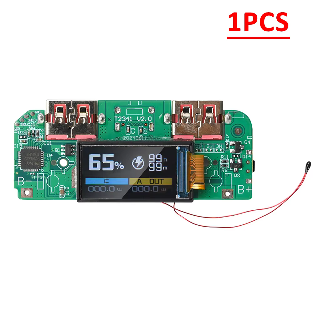 22.5W Fast Charging Power Bank Motherboard with TFT Display