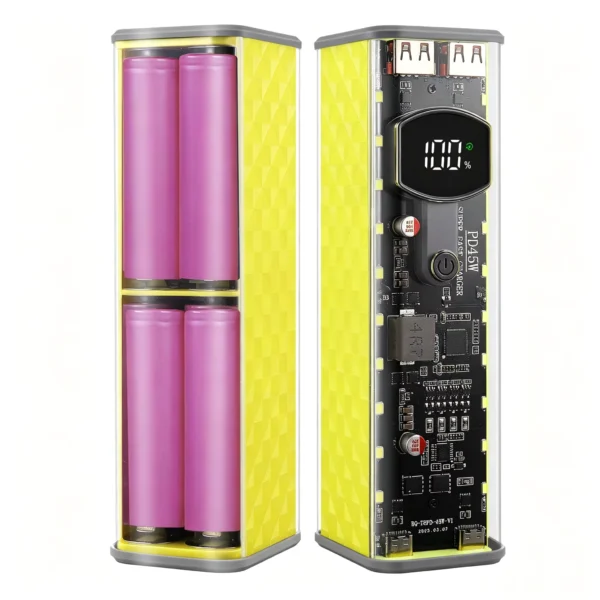 45W DIY Power Bank Case for 8x18650 Batteries