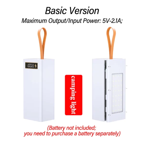 24-Cell DIY 18650 Power Bank Case with Wireless Charging