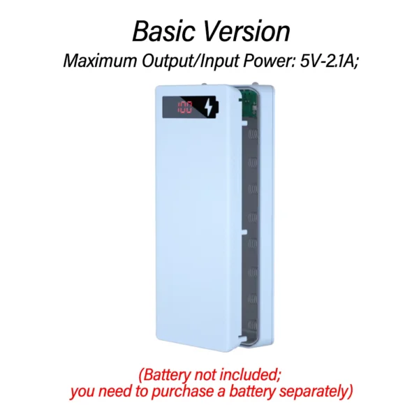 8 Cell 18650 DIY Power Bank Kit with LED Display