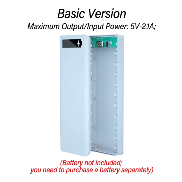 10 Cell 18650 DIY Power Bank Kit with LED Display