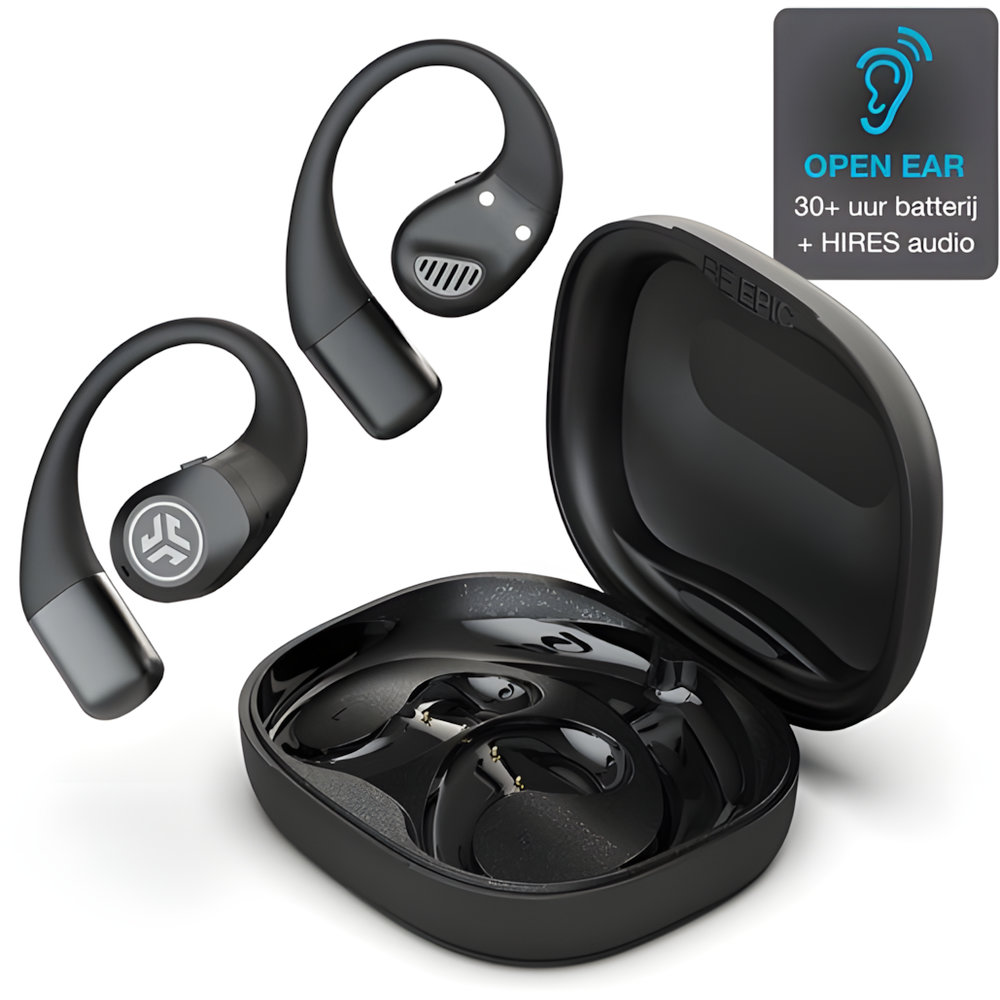 JLab Epic Open Sport Air Conduction Wireless Earbuds Black