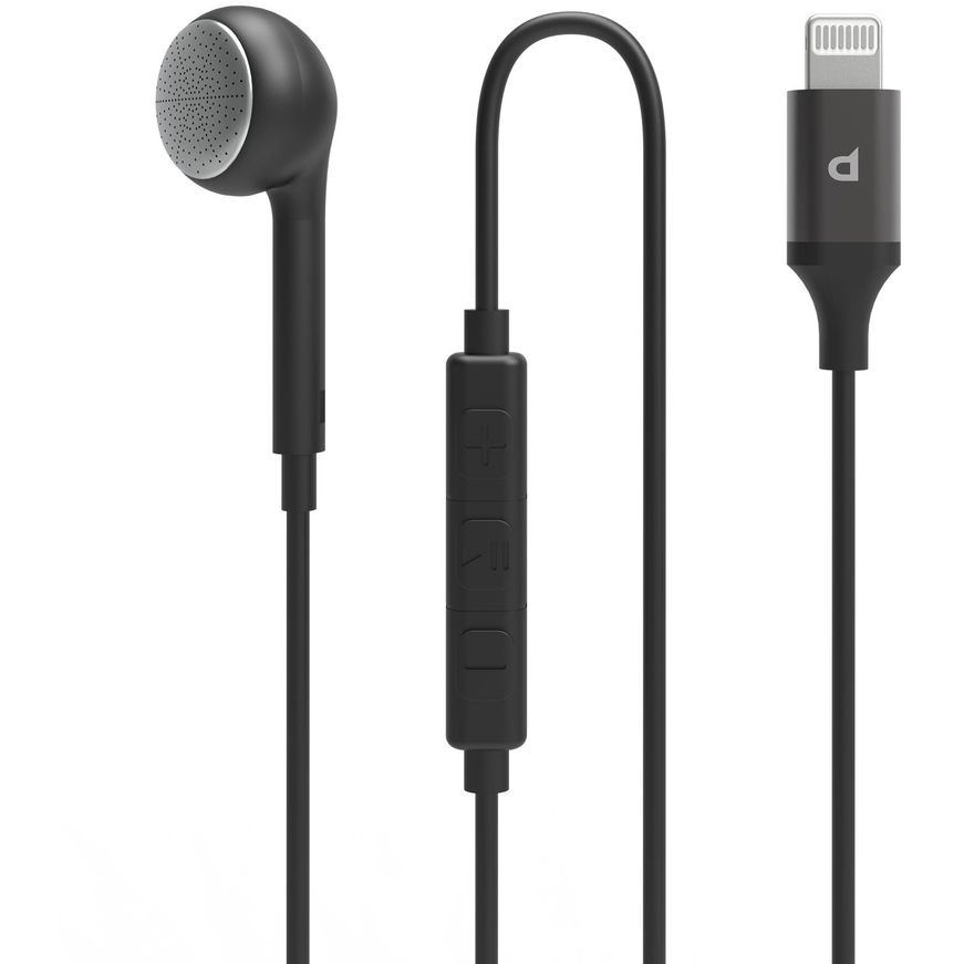 Powerology Mono Earphone with Lightning Connector in Black