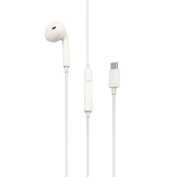 Porodo White Mono In-Ear Type-C Earphones